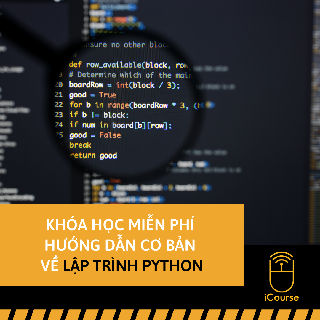[Online] Khóa Học Miễn Phí Hướng Dẫn Cơ Bản Về Lập Trình Python