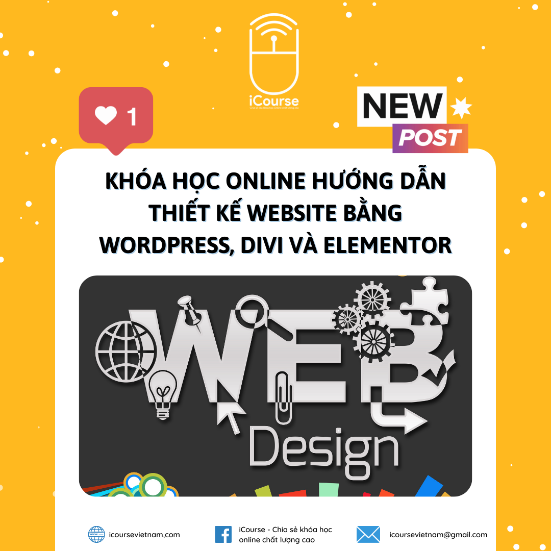 Khóa Học Online Hướng Dẫn Thiết Kế Website Bằng WordPress, Divi Và Elementor