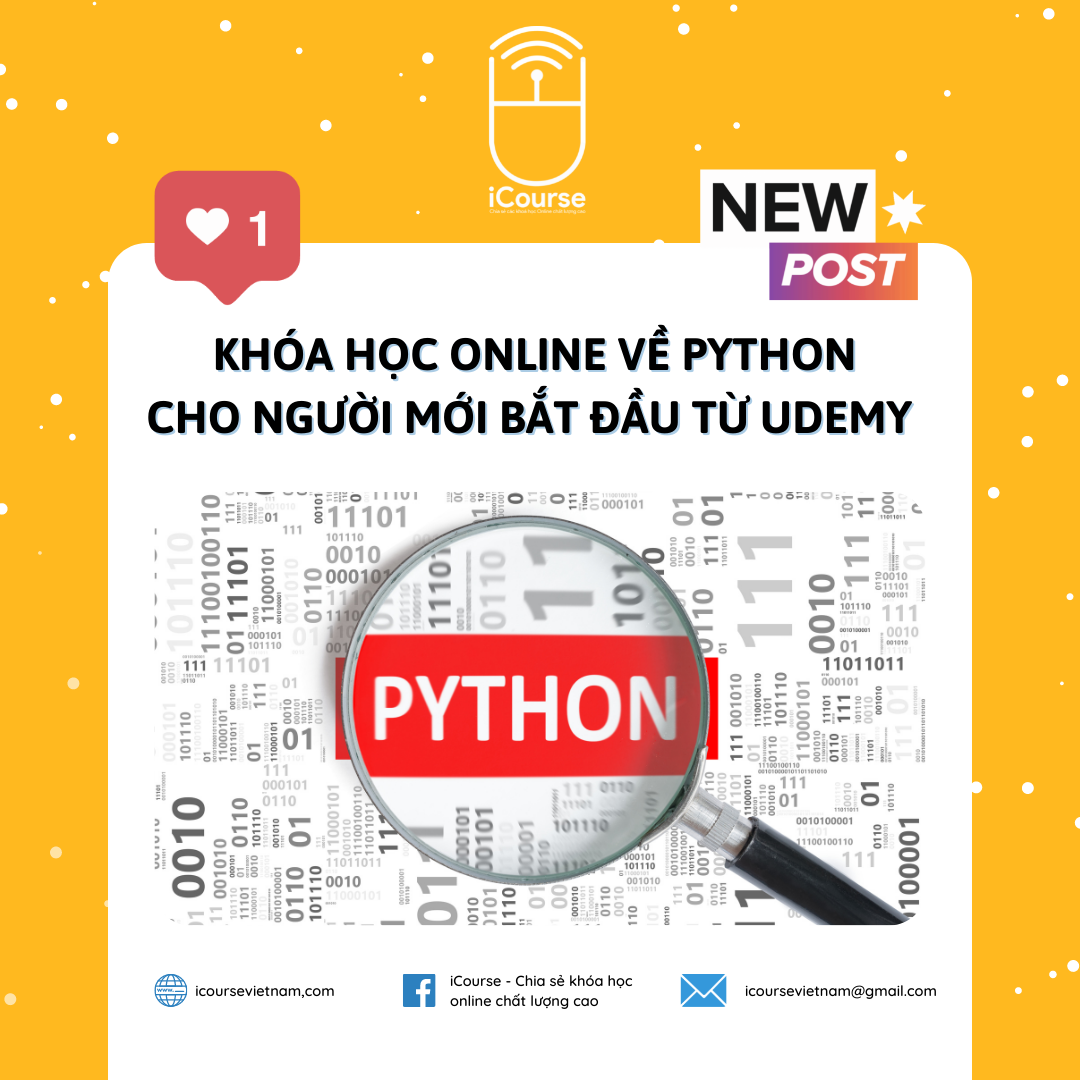 Khóa Học Online Về Python Cho Người Mới Bắt Đầu Từ Udemy